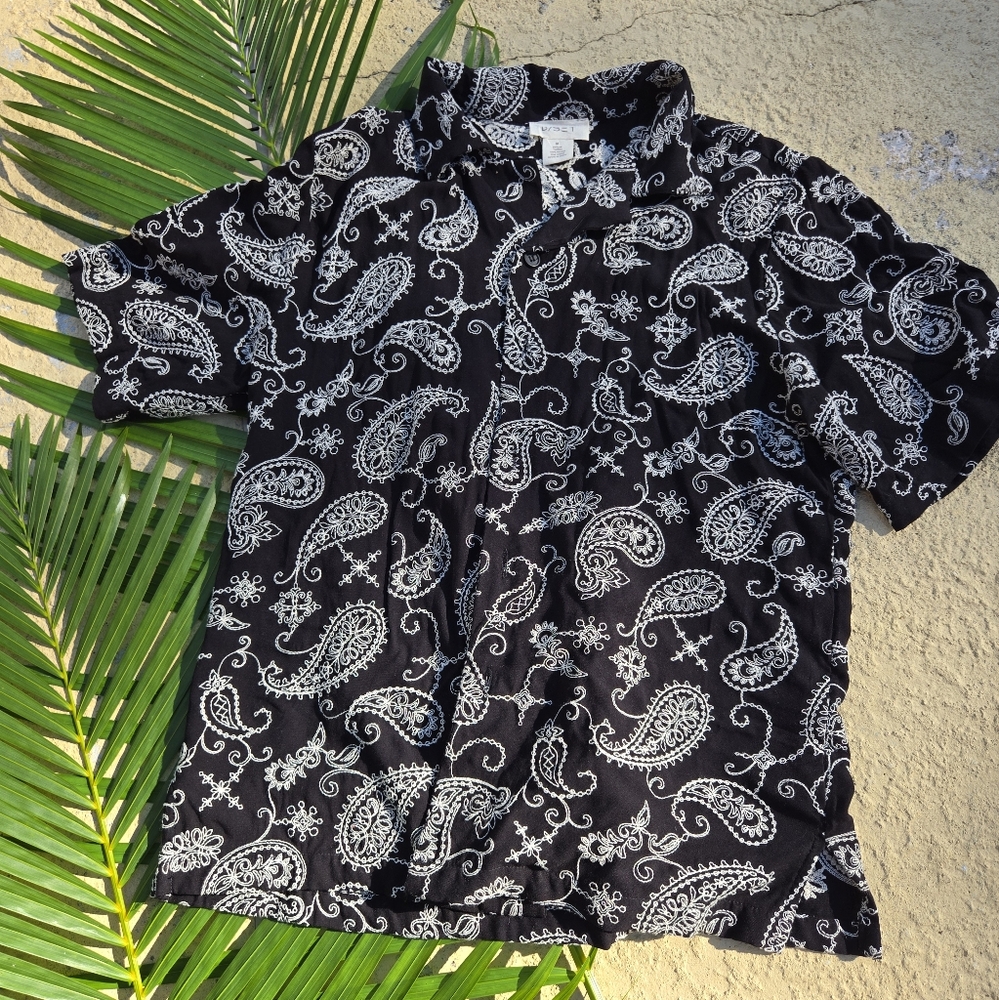Black Paisley Men's Shirt